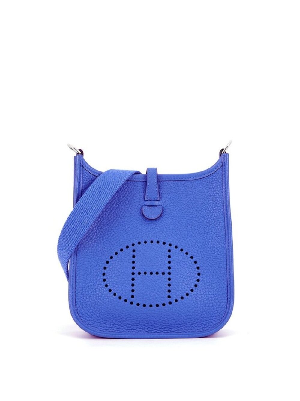 Hermes Shoulder Bag Evelyne TPM 111 Amazon Blue Zellige Silver Taurillon